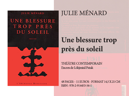 Une blessure trop près du soleil | Julie Ménard - Collection Théâtre