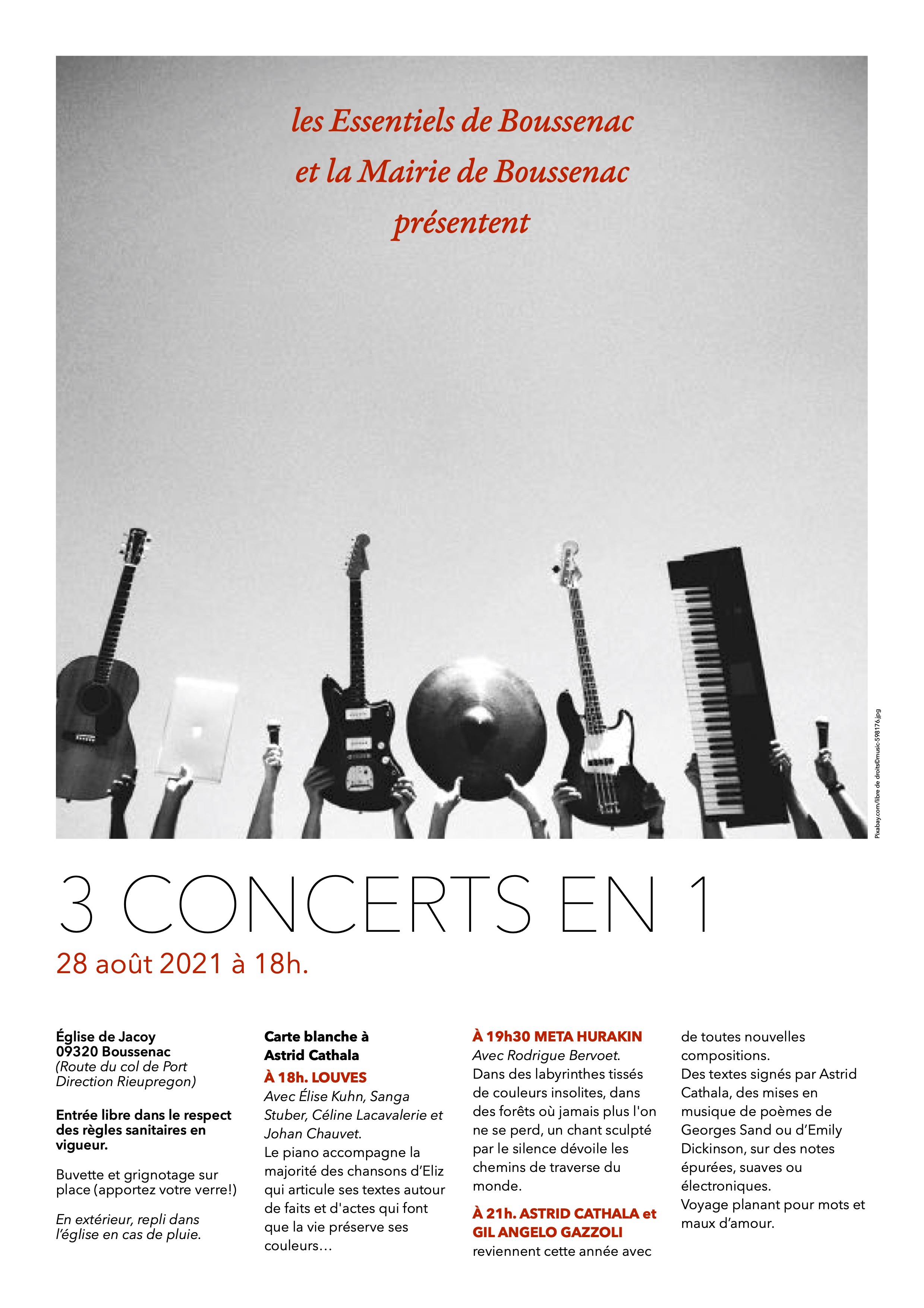 Affiche Boussenac Concerts 28